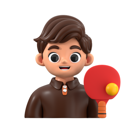 Table Tennis Player Avatar  3D Icon