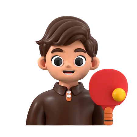 Table Tennis Player Avatar  3D Icon