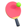 table tennis racket 3d logo