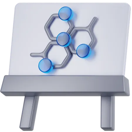 Chimie sur tableau blanc  3D Icon