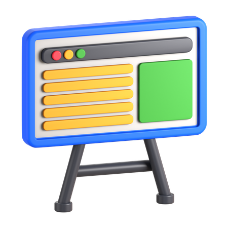 Tableau blanc interactif  3D Icon