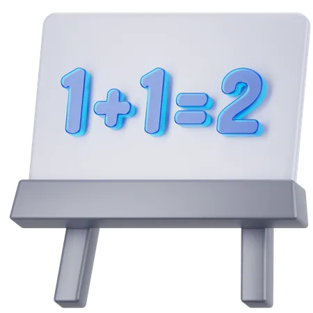 Tableau blanc mathématique  3D Icon