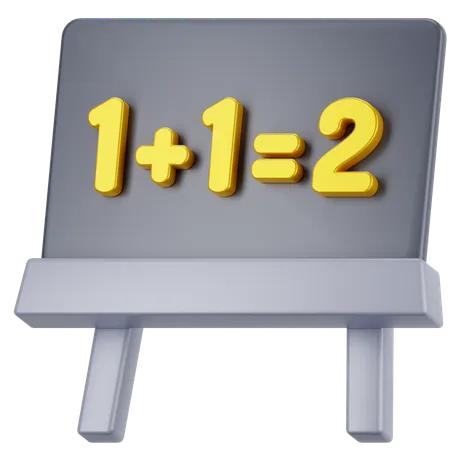 Tableau blanc mathématique  3D Icon