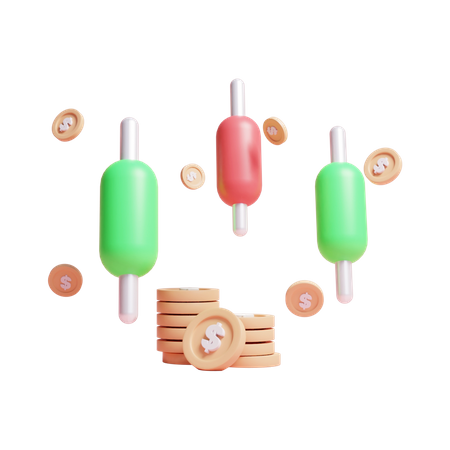 Tableau des bâtons de bougie  3D Icon