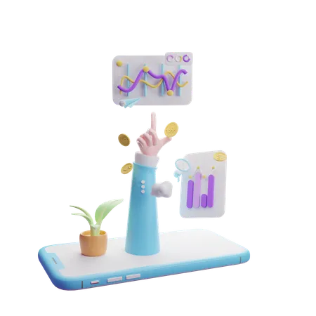 Tableau de bord d'entreprise  3D Icon