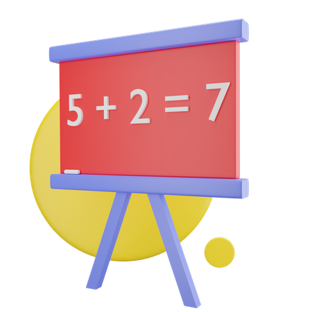 Tableau de classe de mathématiques  3D Icon