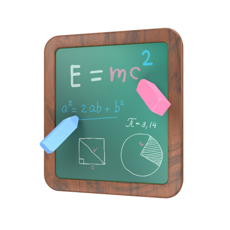 Tableau de cours de mathématiques  3D Icon