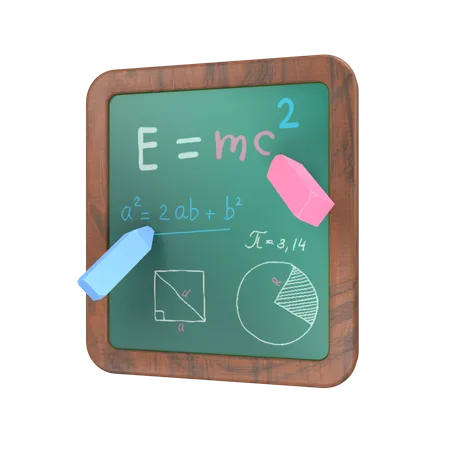 Tableau de cours de mathématiques  3D Icon