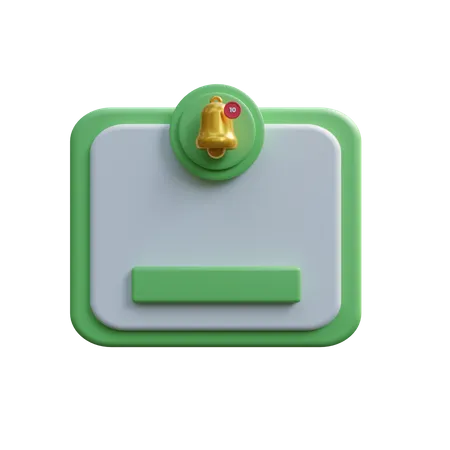 Tableau de notifications  3D Icon