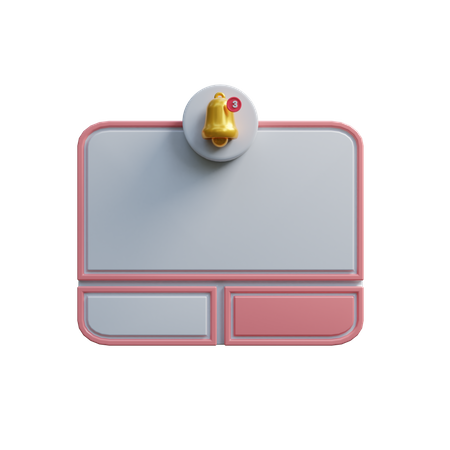 Tableau de notifications  3D Icon