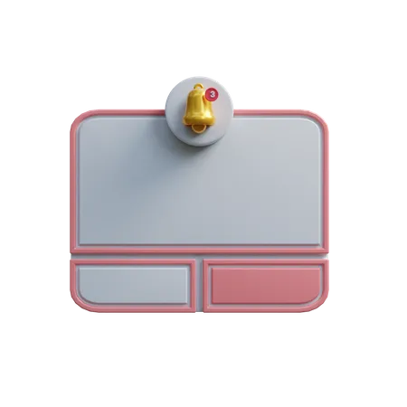 Tableau de notifications  3D Icon