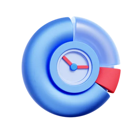 Tableau de répartition du temps  3D Icon