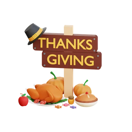 Tableau de Thanksgiving  3D Icon