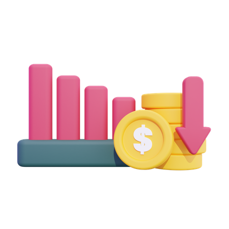 Tableau des pertes financières  3D Icon