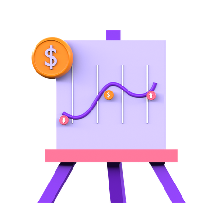 Tableau financier  3D Icon