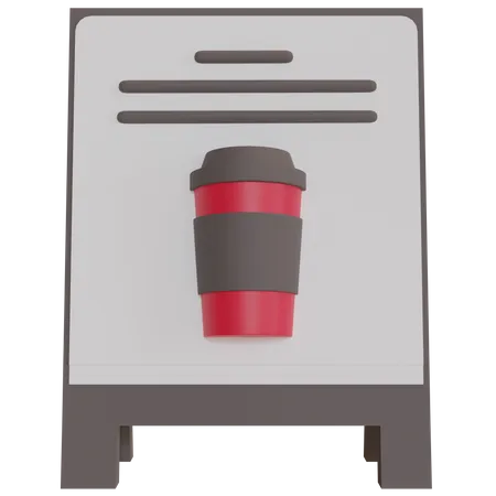 Tableau de menu du café  3D Icon