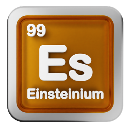 Tableau périodique de l'einsteinium  3D Icon