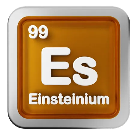 Tableau périodique de l'einsteinium  3D Icon