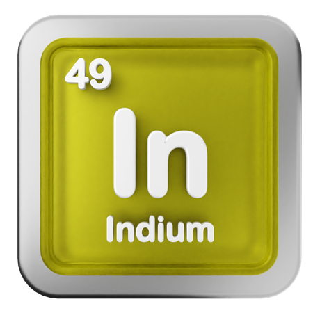 Tableau périodique de l'indium  3D Icon