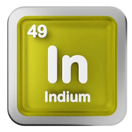 Tableau périodique de l'indium  3D Icon