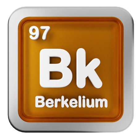 Tableau périodique du berkelium  3D Icon