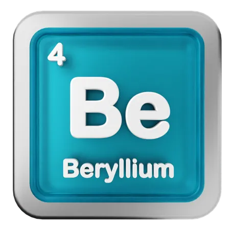 Tableau périodique du béryllium  3D Icon