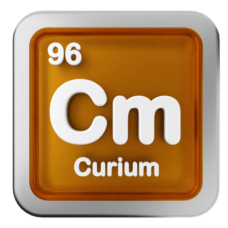 Tableau périodique du curium  3D Icon