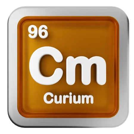 Tableau périodique du curium  3D Icon