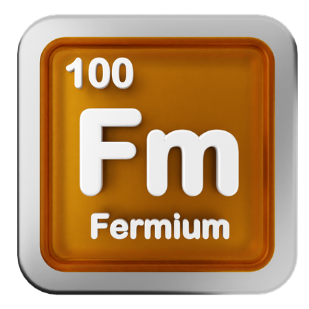 Tableau périodique du fermium  3D Icon