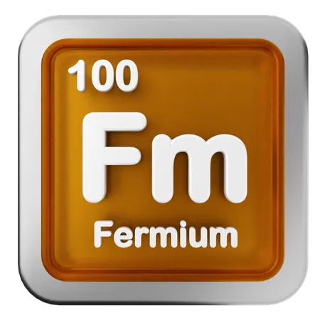 Tableau périodique du fermium  3D Icon