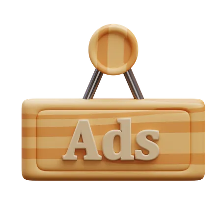 Tablero de anuncios  3D Icon