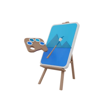 Tablero de arte  3D Icon