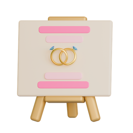 Tablero de boda  3D Icon