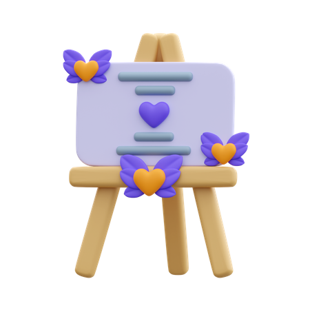 Tablero de boda  3D Icon