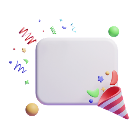 Tablero de confeti  3D Icon