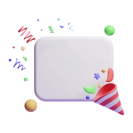 Tablero de confeti  3D Icon