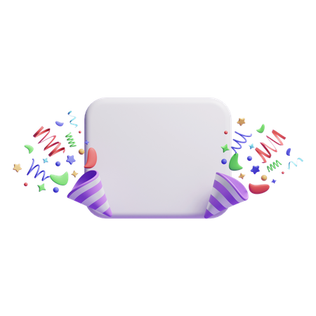 Tablero de confeti  3D Icon