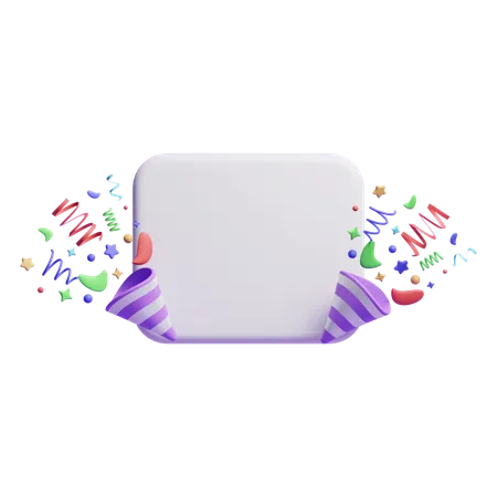 Tablero de confeti  3D Icon