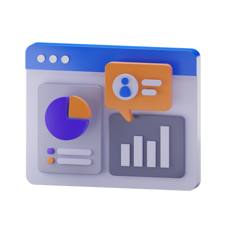 Tablero de crm  3D Icon
