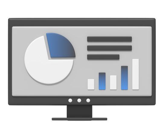 Panel de estadísticas de datos  3D Icon