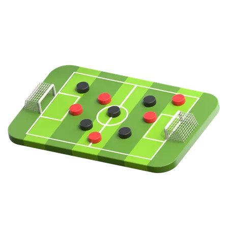 Tablero de estrategia de futbol  3D Icon