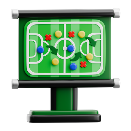 Tablero de estrategia de futbol  3D Icon