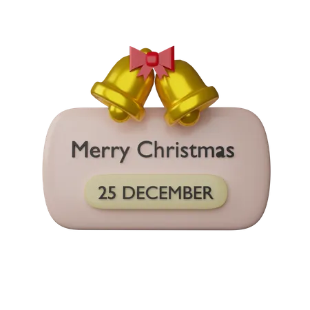 Tablero de feliz navidad  3D Icon