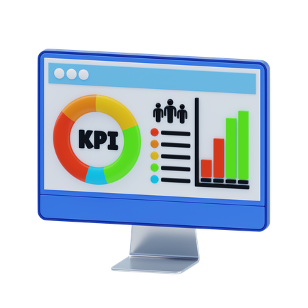 Panel de indicadores clave de rendimiento  3D Icon