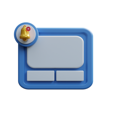 Tablero de notificaciones  3D Icon