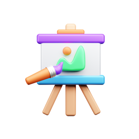 Tablero de pintura  3D Icon