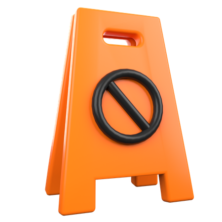 Tablero de precaución  3D Icon