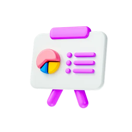 Tablero de presentación  3D Icon