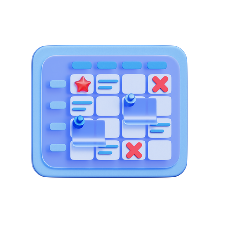 Tablero de priorización de tareas  3D Icon
