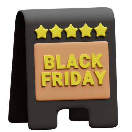 Tablero de viernes negro  3D Icon